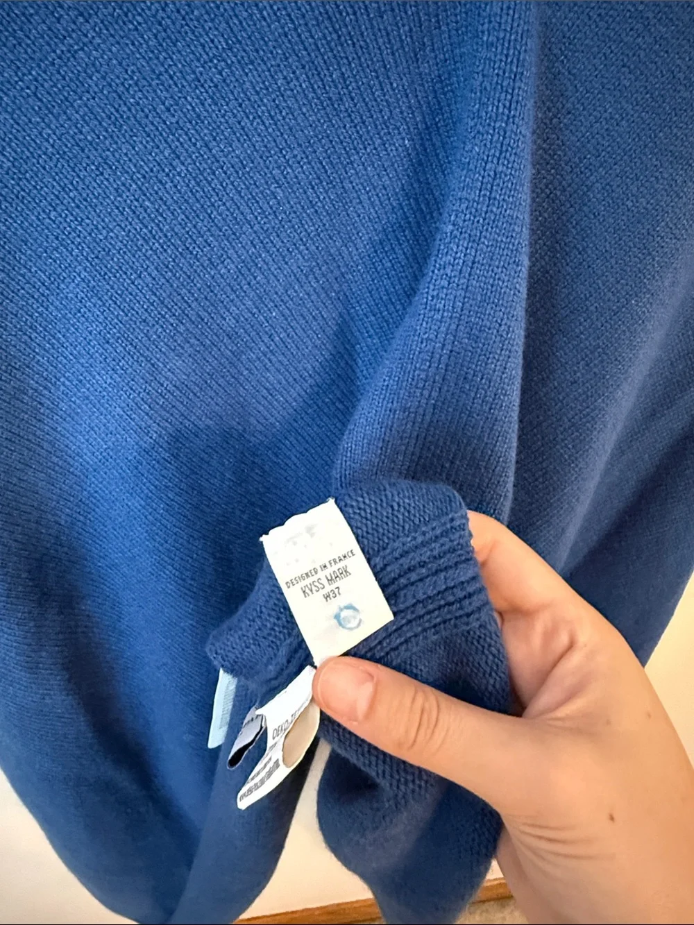 NWT Eric Bompard 100% Cashmere Poncho Long Bleu Niagara Designed in France